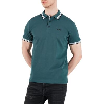 Boss Polo för män, Öppen grön 356, XL Boss Polo för män, Öppen grön 356, XL