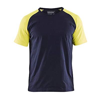 Blåkläder Blaklader 351510308833L t-shirt, marinblå/gul, storlek L Blåkläder Blaklader 351510308833L t-shirt, marinblå/gul, storlek L