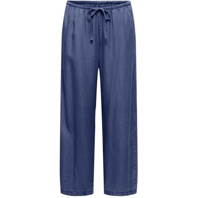 ONLY Endast Onlcharis Life Pull Up Slips Pants WVN Cc, Mörkblå denim, XS ONLY Endast Onlcharis Life Pull Up Slips Pants WVN Cc, Mörkblå denim, XS