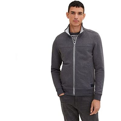 TOM TAILOR Herr Sweatshirt 1037049, 11086 Dark Grey Melange, 3XL TOM TAILOR Herr Sweatshirt 1037049, 11086 Dark Grey Melange, 3XL