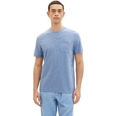 TOM TAILOR Herr T-shirt 1035615, 12364 Greyish Mid Blue, M TOM TAILOR Herr T-shirt 1035615, 12364 Greyish Mid Blue, M