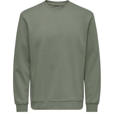 Only & Sons Onsconnor Reg Crew Neck Sweat Noos sweatshirt, Castor Gray, XXL Only & Sons Onsconnor Reg Crew Neck Sweat Noos sweatshirt, Castor Gray, XXL