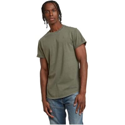 G-STAR RAW Herr Lash Straight T-shirt, Grå (Gs Grey Gd 2653-c496), XS G-STAR RAW Herr Lash Straight T-shirt, Grå (Gs Grey Gd 2653-c496), XS