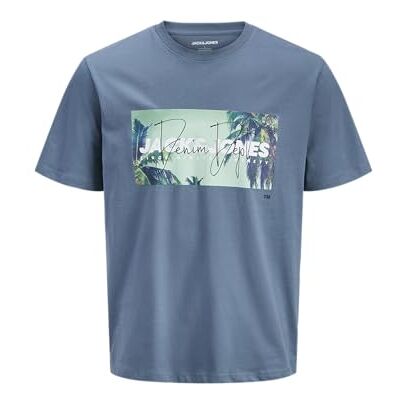 JACK & JONES Jjindiana Tee Ss Crew Neck Pls – Plus Size, Blå Mirage, 3XL JACK & JONES Jjindiana Tee Ss Crew Neck Pls – Plus Size, Blå Mirage, 3XL