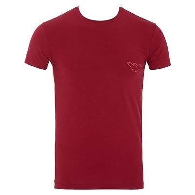Giorgio Armani Herr MEGALOGO rund hals t-shirt röd S smal passform, Röd, S Giorgio Armani Herr MEGALOGO rund hals t-shirt röd S smal passform, Röd, S