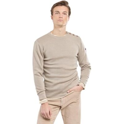 Armor-lux Armor Lux Merinoull Marin Pull GOULENEZ, Sandstone Chiné, XL Armor-lux Armor Lux Merinoull Marin Pull GOULENEZ, Sandstone Chiné, XL