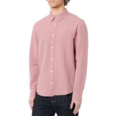 Lee Patch Shirt, garment dye mauve, M Lee Patch Shirt, garment dye mauve, M