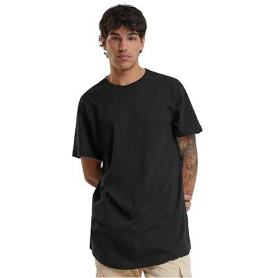 Urban Classics herr T-tröja Shaped Long Tee, Svart (Black), S Urban Classics herr T-tröja Shaped Long Tee, Svart (Black), S