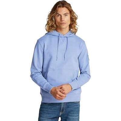 Calvin CK JEANS Herr BADGE HOODIE J30J323430, blå (Tempest), XS, Blå (Tempest), XS Calvin CK JEANS Herr BADGE HOODIE J30J323430, blå (Tempest), XS, Blå (Tempest), XS