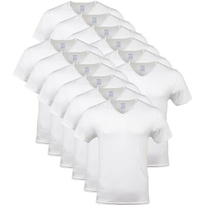 Gildan Herr-t-shirts med v-ringning, flerpack, modell G1103, M Gildan Herr-t-shirts med v-ringning, flerpack, modell G1103, M