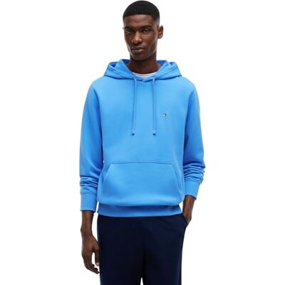 Tommy Hilfiger Blå tröja för män Essential Terry MW0MW37235, Blå stav, L Tommy Hilfiger Blå tröja för män Essential Terry MW0MW37235, Blå stav, L