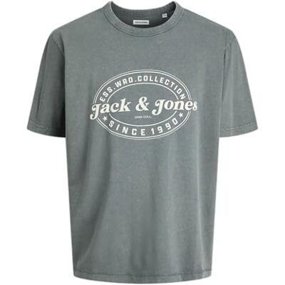 JACK & JONES Jjedover Print Tee Ss Crew Neck, Stormigt väder, M JACK & JONES Jjedover Print Tee Ss Crew Neck, Stormigt väder, M