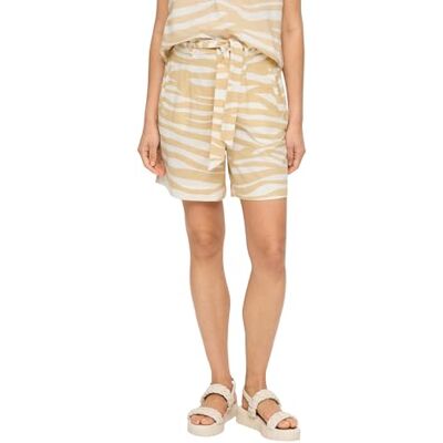 s.Oliver Shorts av linneblandning med elastiskt band, Beige, 36 s.Oliver Shorts av linneblandning med elastiskt band, Beige, 36