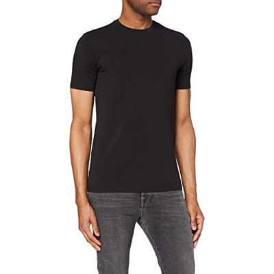 Giorgio Armani Pima rund hals T-shirt för män, svart, S Giorgio Armani Pima rund hals T-shirt för män, svart, S