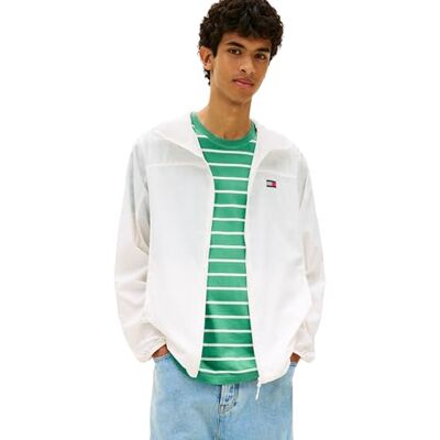 Tommy Jeans herr Tjm utomhus skal jacka ext DM0DM23112 vindjacka jacka, vit (Ecru), XL Tommy Jeans herr Tjm utomhus skal jacka ext DM0DM23112 vindjacka jacka, vit (Ecru), XL