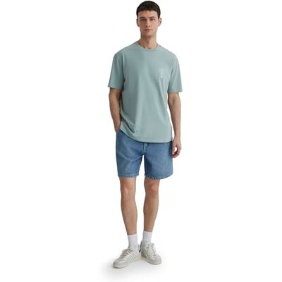 Mavi T-shirt med tryck för män, slate grå, L, Slate grå, L Mavi T-shirt med tryck för män, slate grå, L, Slate grå, L