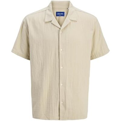 JACK & JONES Joreaster Patras Resort Shirt Ss, Safari, M JACK & JONES Joreaster Patras Resort Shirt Ss, Safari, M