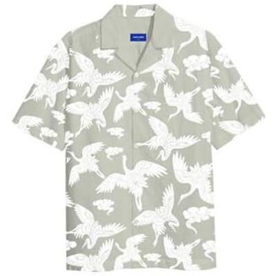 JACK & JONES Jorcarlos Resort Shirt Ss SMU, Celadon Tint, S JACK & JONES Jorcarlos Resort Shirt Ss SMU, Celadon Tint, S
