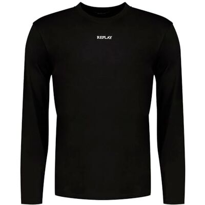 Replay herr tshirt, 098 svart, S Replay herr tshirt, 098 svart, S