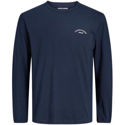 JACK & JONES Jjcollegelogotyp Tee Ls Crew Neck Pls – Plus Size, marinblå blazer, 6XL JACK & JONES Jjcollegelogotyp Tee Ls Crew Neck Pls – Plus Size, marinblå blazer, 6XL