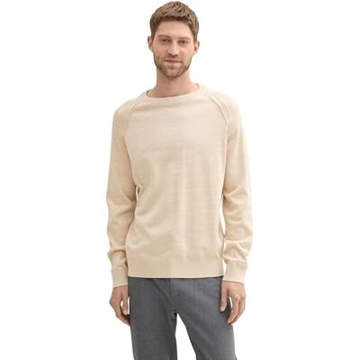 TOM TAILOR herrtröja, 36144 – Light Sand Twotone, M TOM TAILOR herrtröja, 36144 – Light Sand Twotone, M