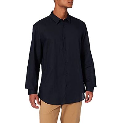 Antony Morato skjorta Neapel Soft Touch Cotton Linen Män, bläck blå, S Antony Morato skjorta Neapel Soft Touch Cotton Linen Män, bläck blå, S