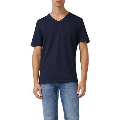 s.Oliver Basic T-shirt av bomull i 2-pack, Blå 5978, L s.Oliver Basic T-shirt av bomull i 2-pack, Blå 5978, L