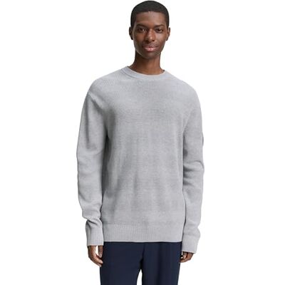 TOM TAILOR Denim herrtröja, 15398 – ljussten grå melerad, S TOM TAILOR Denim herrtröja, 15398 – ljussten grå melerad, S