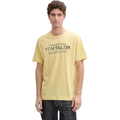 TOM TAILOR T-shirt för män, 34585 – ljusgul, M TOM TAILOR T-shirt för män, 34585 – ljusgul, M