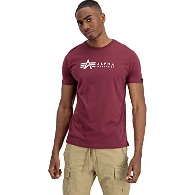 Alpha Industries Alpha Label T 2-pack T-shirt för herrar Olive/Burgundy Alpha Industries Alpha Label T 2-pack T-shirt för herrar Olive/Burgundy