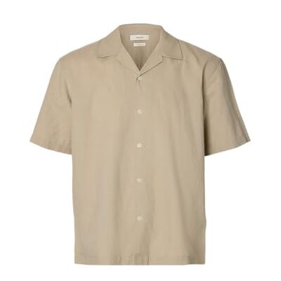 SELECTED MEN Slhrlxclay linenblend Ss Shirt Res Noos, Ren kashmir, XXL SELECTED MEN Slhrlxclay linenblend Ss Shirt Res Noos, Ren kashmir, XXL