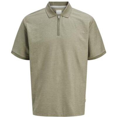 JACK & JONES Jprccronnie Ss Zip Polo Noos, Silverfoder, M JACK & JONES Jprccronnie Ss Zip Polo Noos, Silverfoder, M