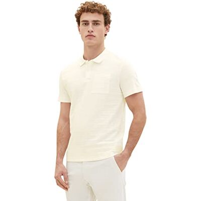 TOM TAILOR Herr 1036347 pikétröja, 10332-Off White, M, 10332 – Benvit, M TOM TAILOR Herr 1036347 pikétröja, 10332-Off White, M, 10332 – Benvit, M