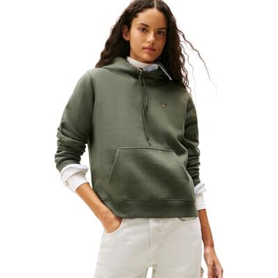 Tommy Jeans TJW REG S FLAG HOODIE DW0DW19958, grön, XS, Grön (tenngrön), XS Tommy Jeans TJW REG S FLAG HOODIE DW0DW19958, grön, XS, Grön (tenngrön), XS