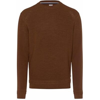 Brax Feel Good Style Roy stickad tröja för män normal passform, Toffee, L Brax Feel Good Style Roy stickad tröja för män normal passform, Toffee, L