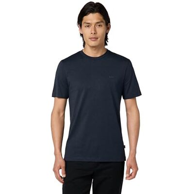 Boss hugo herr liten logo bomull crewneck t-shirt, Basic Navy, S Boss hugo herr liten logo bomull crewneck t-shirt, Basic Navy, S