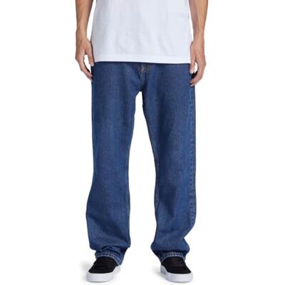 DC Shoes Worker Avslappnade jeans för män, Blå mörk indigo, 32W x 32L DC Shoes Worker Avslappnade jeans för män, Blå mörk indigo, 32W x 32L