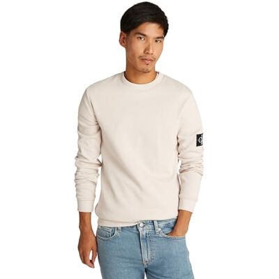 Calvin herr emblem våffla Ls Tee L/S t-shirt, Månstråle, XXS Calvin herr emblem våffla Ls Tee L/S t-shirt, Månstråle, XXS