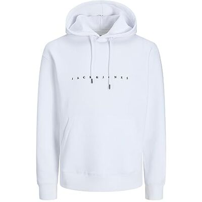 JACK & JONES Bestseller A/S JJESTAR JJ sweat Hood NOOS huvtröja för män, vit, XL, Vit, XL JACK & JONES Bestseller A/S JJESTAR JJ sweat Hood NOOS huvtröja för män, vit, XL, Vit, XL