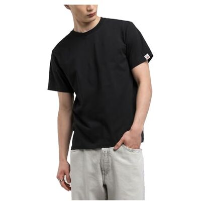Replay T-shirt för män, normal passform, bomull, 098 svart, XS Replay T-shirt för män, normal passform, bomull, 098 svart, XS