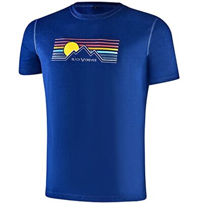 Black Crevice Merino T-shirt för män I högkvalitativ merinotröja I herr-t-shirt av 70% merinoull & 30% PES I temperaturreglerande t-shirt män I Mulesingfri skjorta för män, blå, S Black Crevice Merino T-shirt för män I högkvalitativ merinotröja I herr-t-shirt av 70% merinoull & 30% PES I temperaturreglerande t-shirt män I Mulesingfri skjorta för män, blå, S
