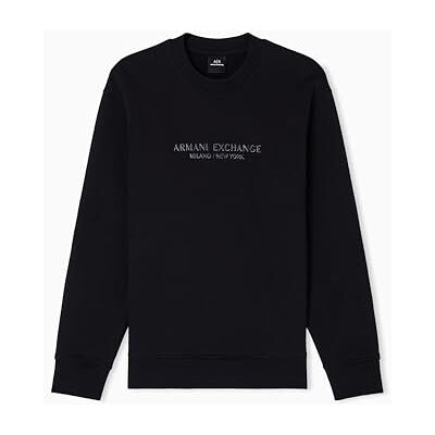 Giorgio Armani Långärmad herrskjorta, främre ton på ton logo tröja, svart, XXL, svart, XXL Giorgio Armani Långärmad herrskjorta, främre ton på ton logo tröja, svart, XXL, svart, XXL