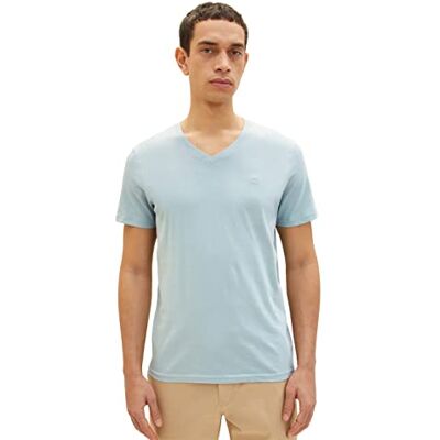 TOM TAILOR Herr T-shirt 1037270, 28129 Light Ice Blue, XXS TOM TAILOR Herr T-shirt 1037270, 28129 Light Ice Blue, XXS
