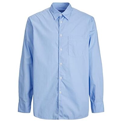 JACK & JONES Jorbill överdimensionerad skjorta Ls Cbo skjorta, Skymningsblå, M JACK & JONES Jorbill överdimensionerad skjorta Ls Cbo skjorta, Skymningsblå, M
