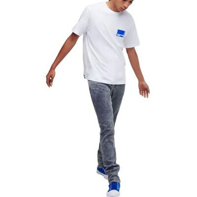 KARL LAGERFELD JEANS , Herr, Vanlig Kortärm Box Logo T-Shirt, Vanlig Fit, Vit, XL KARL LAGERFELD JEANS , Herr, Vanlig Kortärm Box Logo T-Shirt, Vanlig Fit, Vit, XL