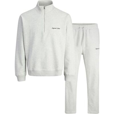JACK & JONES Jornorrebro Emb Sweat High Neck Setpk Mp, Vit melange, XL JACK & JONES Jornorrebro Emb Sweat High Neck Setpk Mp, Vit melange, XL