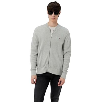 Tommy Hilfiger herr struktur baseball dragkedja genom MW0MW37329, dragkedja genom tröja, grå, M, Grå (ljusgrå ljung), M Tommy Hilfiger herr struktur baseball dragkedja genom MW0MW37329, dragkedja genom tröja, grå, M, Grå (ljusgrå ljung), M
