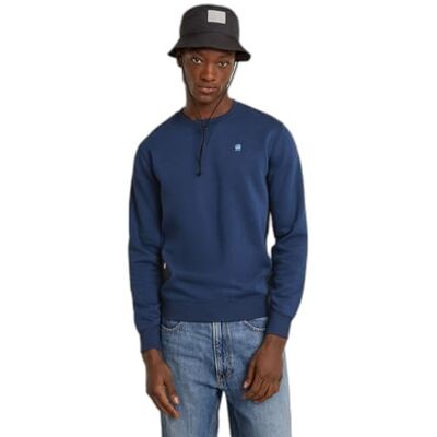 G-STAR RAW Premium Core sweatshirt, Blå (Dk Sea Blue D16917-c235-1023), XS G-STAR RAW Premium Core sweatshirt, Blå (Dk Sea Blue D16917-c235-1023), XS