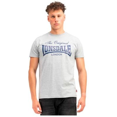 Lonsdale T-shirt för män, normal passform, COLSBROOKE, Marl grå/marinblå, M Lonsdale T-shirt för män, normal passform, COLSBROOKE, Marl grå/marinblå, M