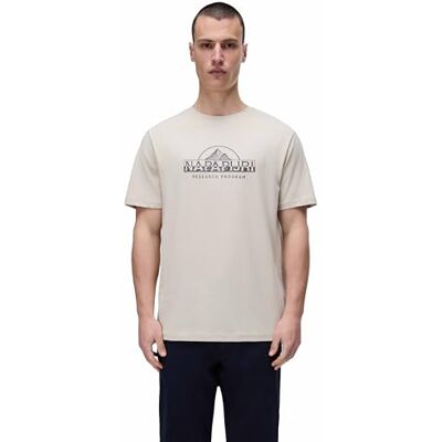 Napapijri Sandir T-shirt med korta ärmar beige, Fjäder Gr N1p, XXL Napapijri Sandir T-shirt med korta ärmar beige, Fjäder Gr N1p, XXL